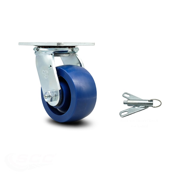 4 Inch Solid Polyurethane Swivel Caster with Ball Bearing and Swivel Lock SCC